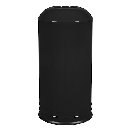Ex-Cell Kaiser 18-Gal. Receptacle W/ Matched Dome Top - Steel, Black Gloss INT1531 D-6 BLK DB